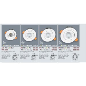 Đèn led âm trần Anfaco AFC-731 - 9W