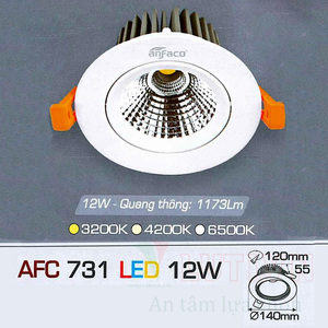 Đèn led âm trần Anfaco AFC-731 - 12W