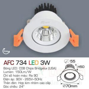 Đèn led âm trần Anfaco AFC-734 - 3W