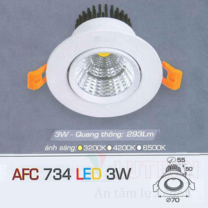 Đèn led âm trần Anfaco AFC-734 - 3W