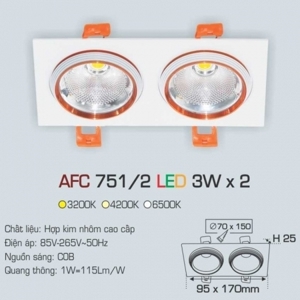 Đèn led âm trần Anfaco AFC-751/2 - 3W