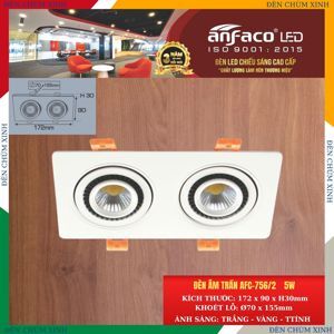Đèn led âm trần Anfaco AFC-756/2 - 5W