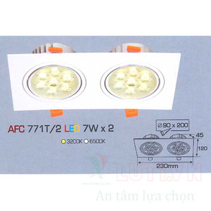 Đèn led âm trần Anfaco AFC-771T/2 - 7W