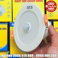 Đèn led âm trần cảm ứng hồng ngoại ATA 07W (LED 7W siêu sáng, tiết kiệm điện)(tự động bật tắt khi có người khi trời tối(thiếu ánh sáng)