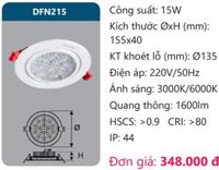 ĐÈN LED ÂM TRẦN CHIẾU ĐIỂM 15W DUHAL - DFN215 / SDFN215 / DFN 215 / SDFN 215