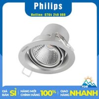 Đèn LED âm trần chiếu điểm 7W Philips POMERON 59776 SI (màu bạc)