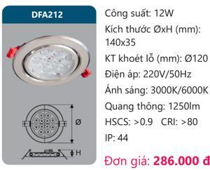 Đèn led âm trần chiếu điểm Duhal DFA212