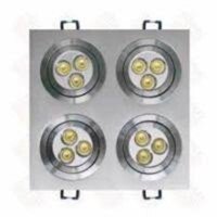 Đèn led âm trần chiếu điểm mặt vuông 12W DFC204 Duhal