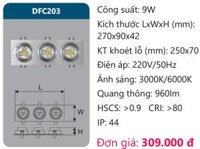 ĐÈN LED ÂM TRẦN CHIẾU ĐIỂM DUHAL 9W DFC203