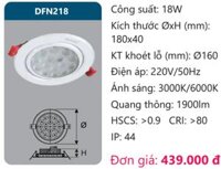 ĐÈN LED ÂM TRẦN CHIẾU ĐIỂM DUHAL 18W - DFN218 / SDFN218 / DFN 218 / SDFN 218