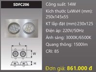 ĐÈN LED ÂM TRẦN CHIẾU ĐIỂM DUHAL 14W - DFC206 / SDFC206 / DFC206 / SDFC 206