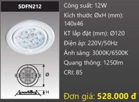 ĐÈN LED ÂM TRẦN CHIẾU ĐIỂM DUHAL 12W - DFN212 / SDFN212 / DFN 212 / SDFN 212