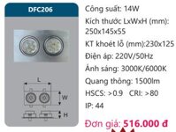 ĐÈN LED ÂM TRẦN CHIẾU ĐIỂM DUHAL 14W DFC206