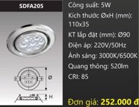 ĐÈN LED ÂM TRẦN CHIẾU ĐIỂM DUHAL 5W DFA205