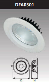 Đèn led âm trần chiếu sâu 30w DFA0301