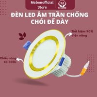 Đèn LED âm trần chống chói đế dày viền vàng 5W 7W 9W  TLC chiếu sáng 40.000h - den am tran 51