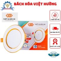 Đèn led âm trần ĐẾ MỎNG 7W ánh sáng ĐỔI MÀU, [ BẢO HÀNH 1 NĂM] Đèn led Downlight siêu sáng, tiết kiệm điện