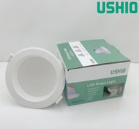 Đèn led âm trần, đèn trần thạch cao, đèn downlight âm trần, đèn led âm trần thạch cao, đèn âm trần Ushio 10W, cắt lỗ trần 90mm - Ánh sáng vàng