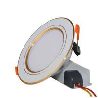 Đèn LED âm trần Downlight Đổi màu D AT10L ĐM 90 7W - Viền Mạ Vàng, Viền Mạ Vàng