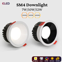 Đèn Led âm trần downlight ELED SM4 chống chói CRI98 5w/7w/10w/12w khoét lỗ 70mm