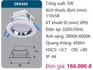 Đèn led âm trần Duhal DF-A505