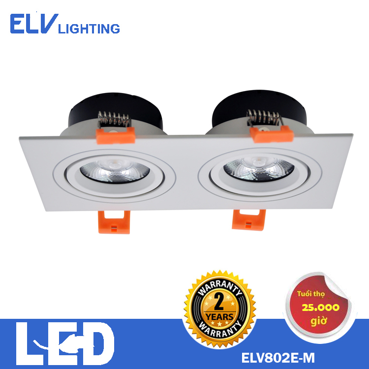 Đèn led âm trần ELV ELV802E-M - 2x7W