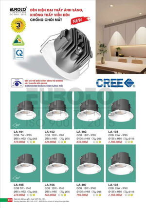 Đèn led âm trần LA-107
