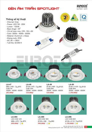 Đèn Led âm trần LA-494
