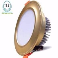 Đèn Led âm trần mặt cong vàng 7w TLC 3 màu