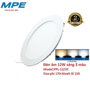 Đèn led âm trần MPE RPL-12/3C