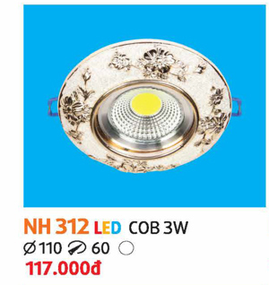 Đèn LED âm trần NH312 LED COB 3W