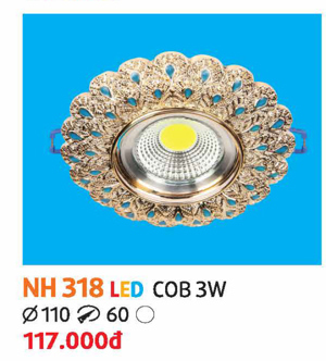 Đèn LED âm trần NH318