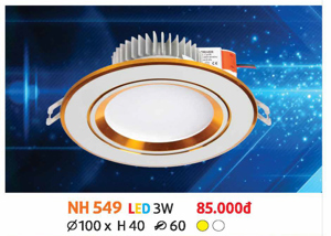 Đèn LED âm trần NH549 LED 3W
