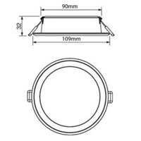 Đèn LED Âm Trần Panasonic DN 2G Tròn NNV70031WE1A / NNV70041WE1A / NNV70061WE1A 9W