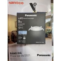 Đèn Led Âm Trần Panasonic Siêu Mỏng Vỏ Kim Loại 9w