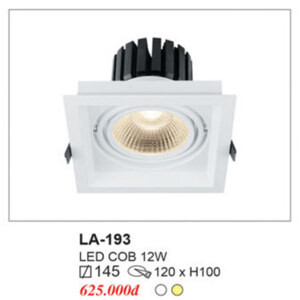 Đèn led âm trần thạch cao vuông LA-193