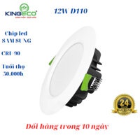 Đèn Led Âm Trần Trang Trí Cao Cấp KINGECO 12W-D110mm EC-DL-12SS-T138 Hàng Chính Hãng Bảo Hành Đổi Mới 2 Năm