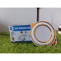 Đèn led âm trần viền vàng đế đen. Đèn trần thạch cao. BH 24 tháng