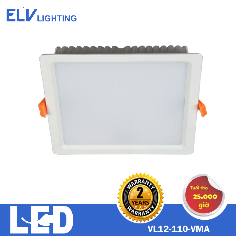 Đèn LED âm trần vuông ELV VL12-110-VMA - 12W
