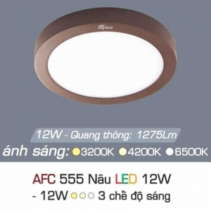Đèn Led Anfaco AFC 555 - 12W, 3 chế độ sáng
