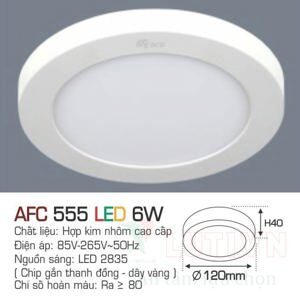Đèn Led Anfaco AFC 555 - 6W, 3 chế độ sáng