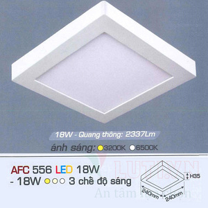 Đèn Led Anfaco AFC 556 - 18W, 3 chế độ sáng