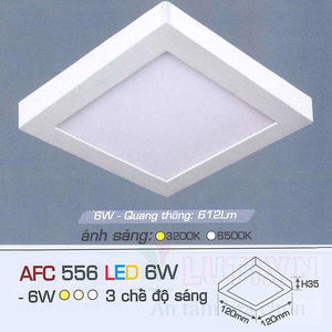 Đèn Led Anfaco AFC 556 - 6W, 3 chế độ sáng