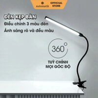 Đèn LED Bàn Học Đọc Sách Kẹp Bàn Làm Việc USB Cắm Điện, Đèn Kẹp Sách 3 Màu Chống Cận Xoay 360 Độ Chỉnh Sáng - Automatik