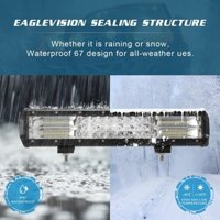Đèn led Bar 3 hàng Trắng 40cm   Đèn gầm led bar 3 hàng Trắng  dài 40cm