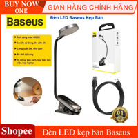 Đèn LED Baseus, đèn kẹp bàn không dây cảm ứng, sạc USB, 3 mức độ sáng, để đọc sách làm việc vào ban đêm