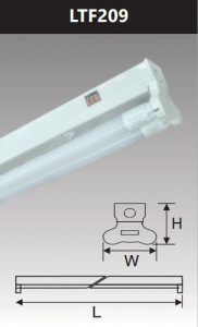 Đèn led batten T8 2x9w LTF209