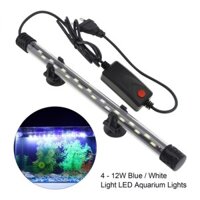 Đèn LED bể cá 4-12W Xanh / Trắng IP68 Đèn chìm chống nước Đèn bể cá có phích cắm EU