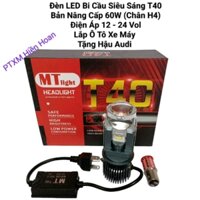 Đèn LED Bi Cầu T40 siêu sáng, công suất 60W Lắp ôtô, xe máy chân H4 (12V -24V) Bảo hành 12T.
