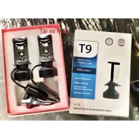 Đèn led bi cầu T9 bản cao chân đèn H4 ba chân lắp cho xe máy và ô tô sử đụng nguồn điện 12v-24v